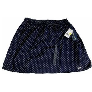 New U.S. Polo Assn. Circle Dot Skirt Navy Blue Women Medium Lined Skirt MSRP $38